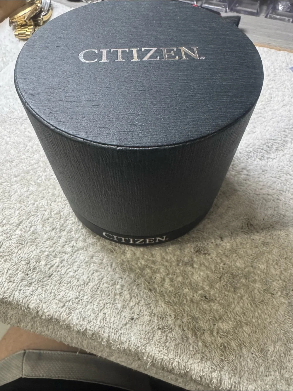 #183 Citizen Two-Tone Gold and Silver Men's Eco-Drive Watch with White Dial